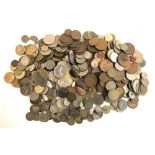 A large quantity of British and World coins to include pre 1947 silver coins, 1/2 Franc 1906, a 20