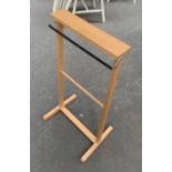 A gents beechwood clothes horse; together with an oak Sutherland table, 67cmW