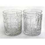 A matched pair of high quality late 19th century cut glass tumblers, each approx. 10.5cmH