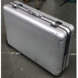 An aluminium suitcase by Rimowa