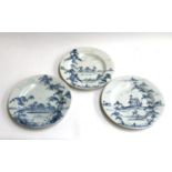 Interior design interest: Three Isis Ceramics by Deborah Sears plates, blue and white