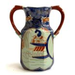 A large Chinese twin handled vase, 30.5cmH