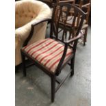 A George III style elbow chair