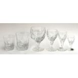 A quantity of Royal Brierley cut crystal glasses, comprising large tumblers (12), smaller
