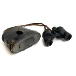 A pair of US Navy 6x30 binoculars, in leather case