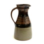 A Bryan Newman for Aller pottery studio salt glazed jug/vase, 22.5cmH