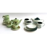 A Carlton Ware blackberry pattern tea set for two (8 pieces); together with a quantity of mid