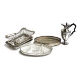 A small lot of plated wares to include coffee pot, entre dishes etc