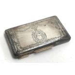 A silver cigarette/card case, stamped 925 and engraved with swags and ribbons, 105g, 10cmW