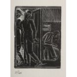 David Jones (1895-1974), 'Husband and Wife', 1922, inscribed 21/60, limited edition from the