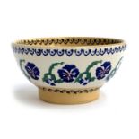 A Nicholas Mosse pottery spongeware bowl, 12.5cmD