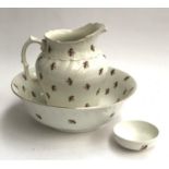 A Bristol Semi Porcelain wash bowl, jug and bowl