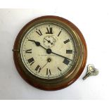 A Humber Shipwright Co Ltd, Hull porthole brass wall clock with Roman numerals, the dial approx.