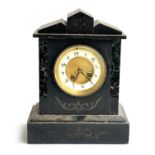 A slate mantel clock, 30cmH