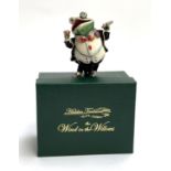 A Hidden Treasures Wind in the Willows enamel 'Toad' figurine, boxed, 9.5cmH