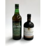 The Kings Ginger liqueur, 41% abv, 50cl; together with a bottle of Stones Green Ginger wine,