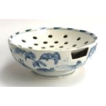 Interior interest: A Deborah Sears Isis ceramics strainer bowl, hand painted with birds in a
