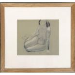 20th century nude study, pastel on paper, 26x30cm