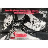 An Original vintage movie poster for the horror film 'Sssssss' or 'Ssssnake', 102x75cm
