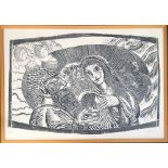 20th century print of the holy family, artists proof, signed indistinctly (Paul Riley?), 66x95cm;