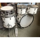 A Rogers USA 'Big R' Londoner drum kit, c.1970s, comprising five drums: 22"x14" kick; 16"x16"