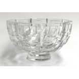 A Swedish Orrefors 'Thousand Windows' glass bowl, 21.5cmD, together with 3 Lisa Mori Austrian