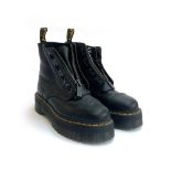 A pair of unworn UK Size 7 Dr. Martens Sinclair Milled Nappa Leather Platform Boots in black RRP. £