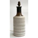 A German pottery table lamp, 43cmH