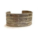 A heavy 925 silver bangle, 82.7g