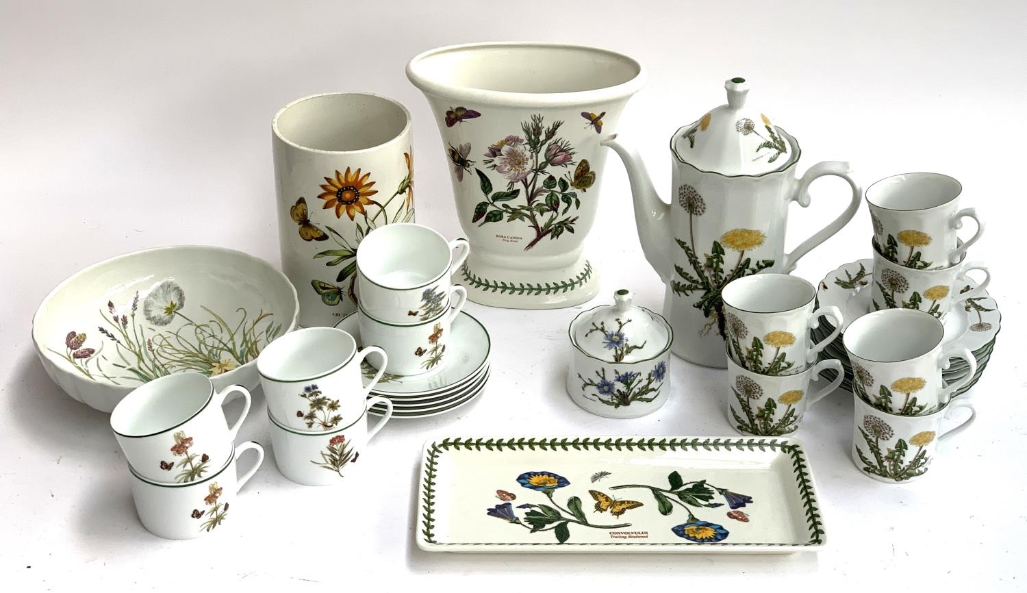 An Eschenbach Bavaria part coffee service with dandelion design (15 pieces); together with Limoges
