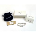 Concorde interest: a Links London silver charm bracelet with Concorde charm, boxed