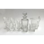 A quantity of Lawley glass to include approx. decanter (1), large jug, large water tumblers (15),