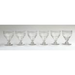 A set of six Stuart Crystal glasses, each 12.5cmH, acid marks to base and pattern number '681270'