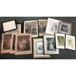 A large mixed lot of pictures and prints to include two Cries of London colour mezzotints; three
