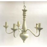 A contemporary cream chandelier, approx. 50cmW