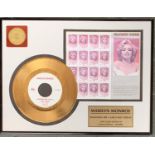 A framed and glazed special edition gold plated Marilyn Monroe 'Diamonds Are A Girl's Best Friend'