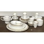A Royal Worcester Viceroy part dinner service to include teapot, three graduating meat plates, teac