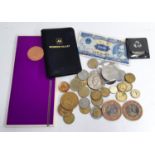 A mixed lot of coins to include 50 years of NHS 50p, golden jubilee coins, Queen Elizabeth II 90th