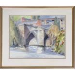 John Herring, 'Twin Arches', watercolour on paper, signed lower left, bears label to verso for The