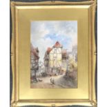 B M Guinness, 19th century watercolour of Essen, c.1878, signed and dated, 33x23cm