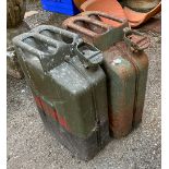 A further two metal jerry cans