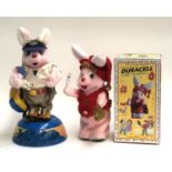 Two Duracell bunnies to include a Christmas edition with box, both battery operated