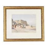Harry Morley (1881-1943), Day at the Beach, watercolour and pencil, signed, 23.5x30.5cm