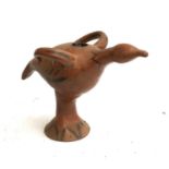 A South American pottery jug in the form of a bird, 29cmH