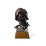 Kate Winsor (contemporary), a bronze portrait bust of a lady, signed and dated 1978 to cast, on a