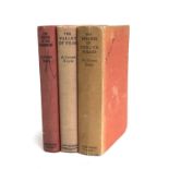 Arthur Conan Doyle, three volumes, The Hound of the Baskervilles, The Valley of Fear, and The