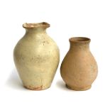 Two Verwood pottery vases, one with flared rim, 30cmH and 23cmH