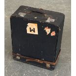 A vintage suitcase monogrammed GRM, 49x59x23cmH