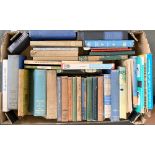 A mixed box of books, mainly on the subject of sailing and yacht racing, the Norfolk Broads and