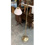 A gilt metal standard lamp, 140cmH